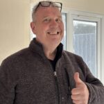 Supporter inside the new Slice of Hope space at Lowton Community Hub